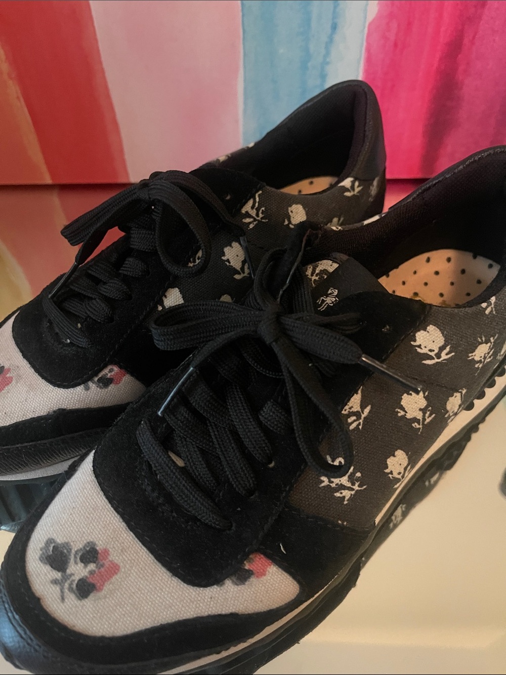 Coach Moonlight Black Floral Accent Sneakers